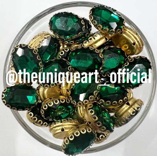 Emerald Green 10x14 Oval
