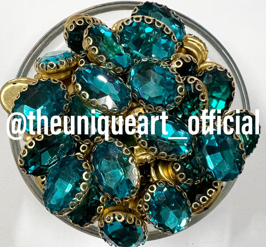 Firozi / Light Blue 10x14 Oval