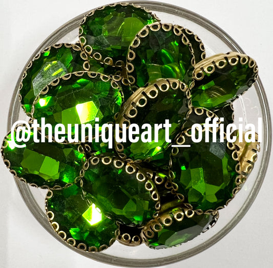 Green 13x18 Oval