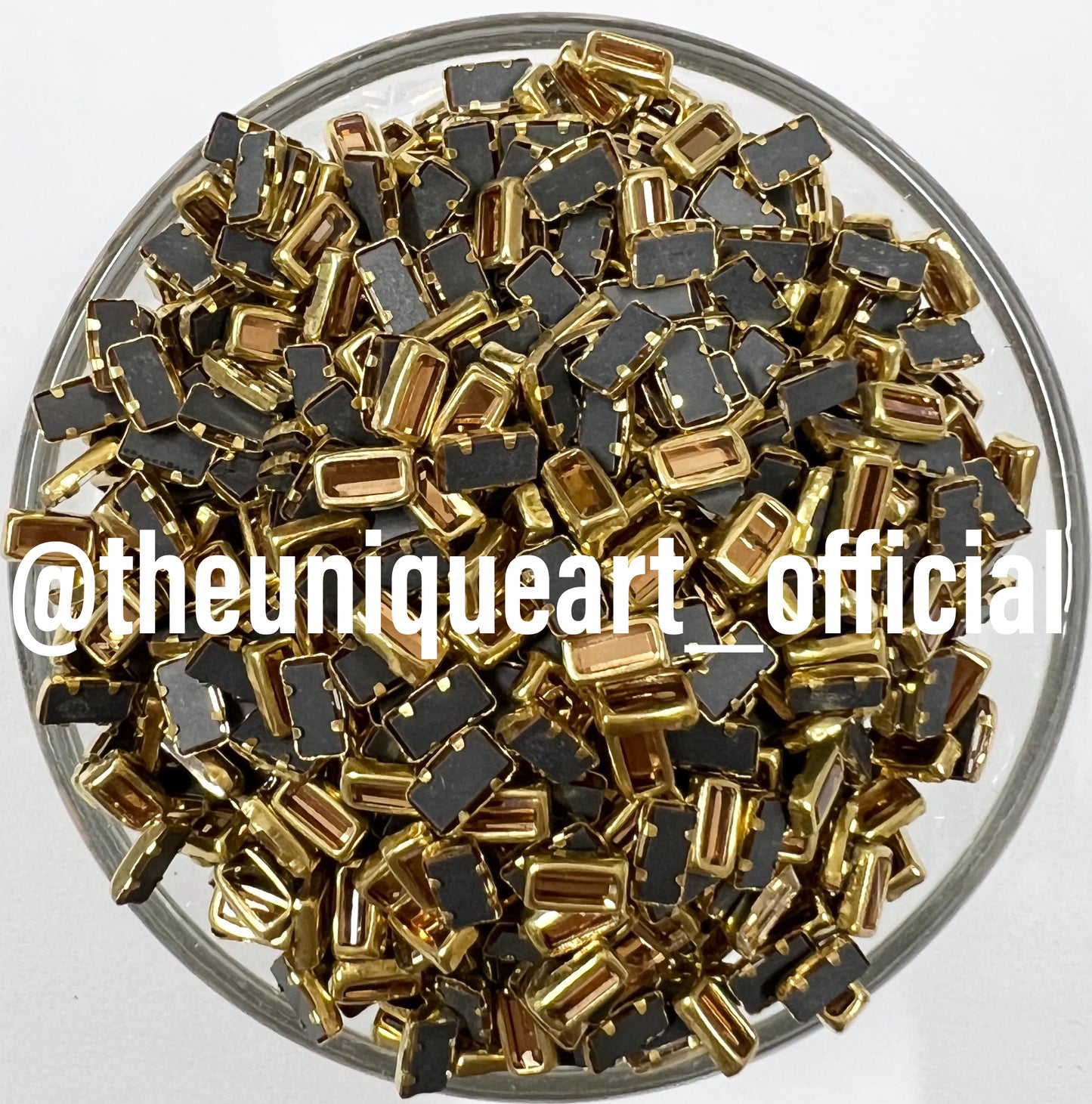 Small Rectangle 2.5x5mm Golden Glossy