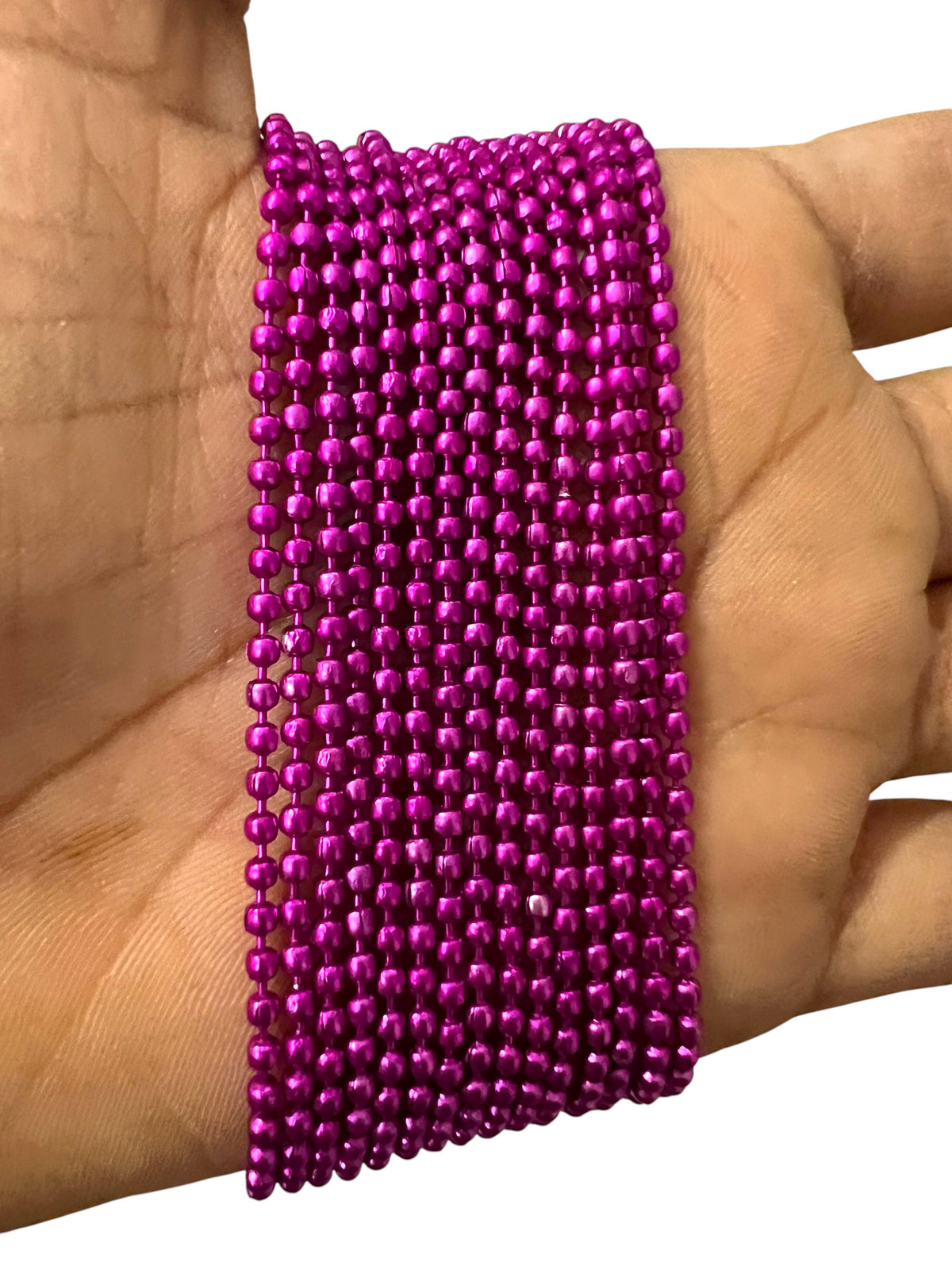 2mm Dark Pink Ball Chain For Jewellery Making, Art & Craft Work