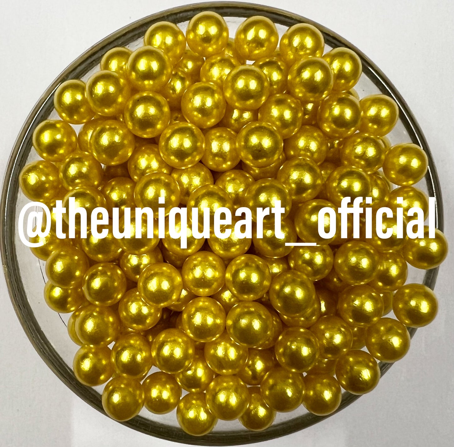 Yellow High Quality 6mm No Hole Beads