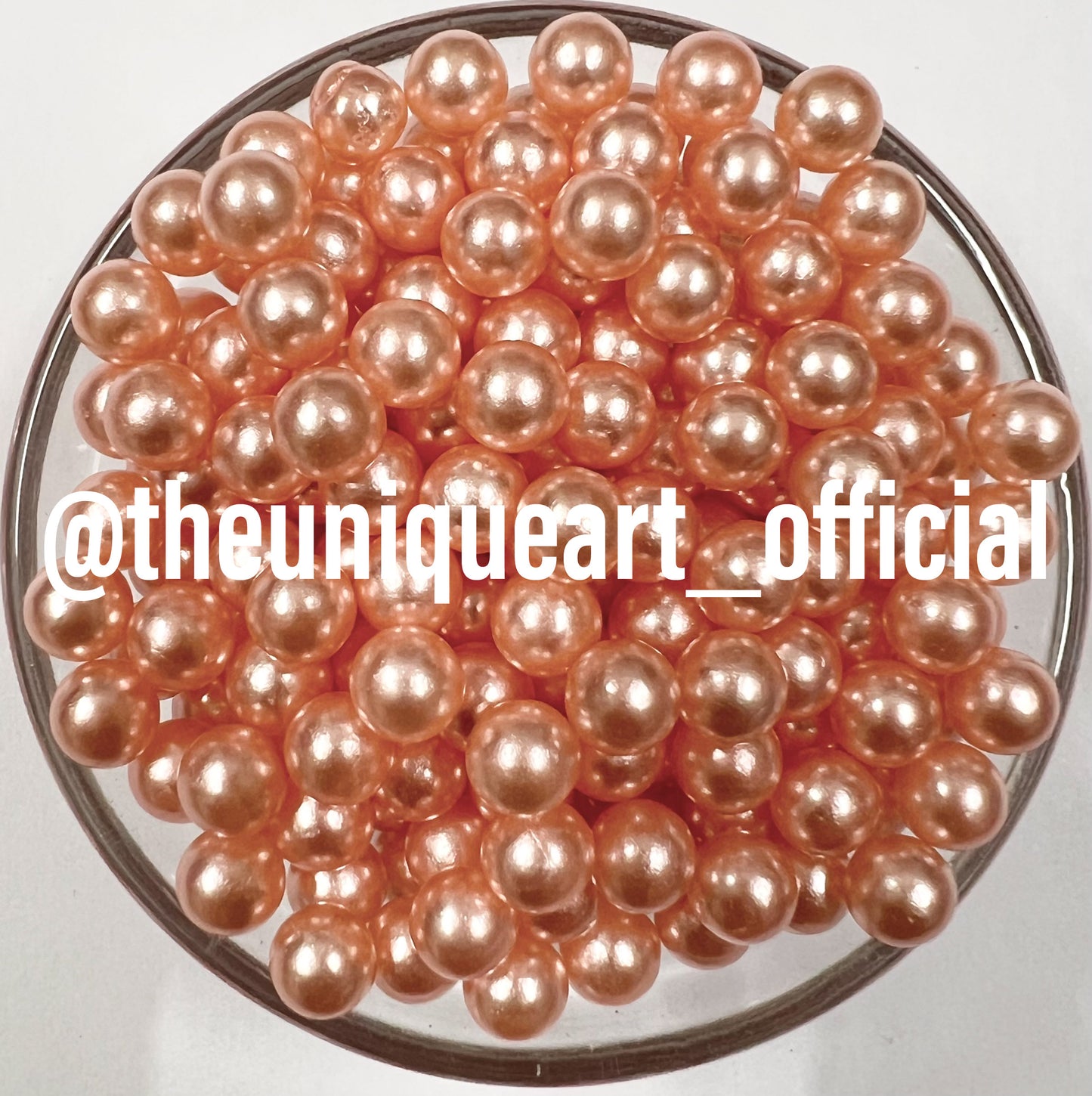 Peach High Quality 6mm No Hole Beads