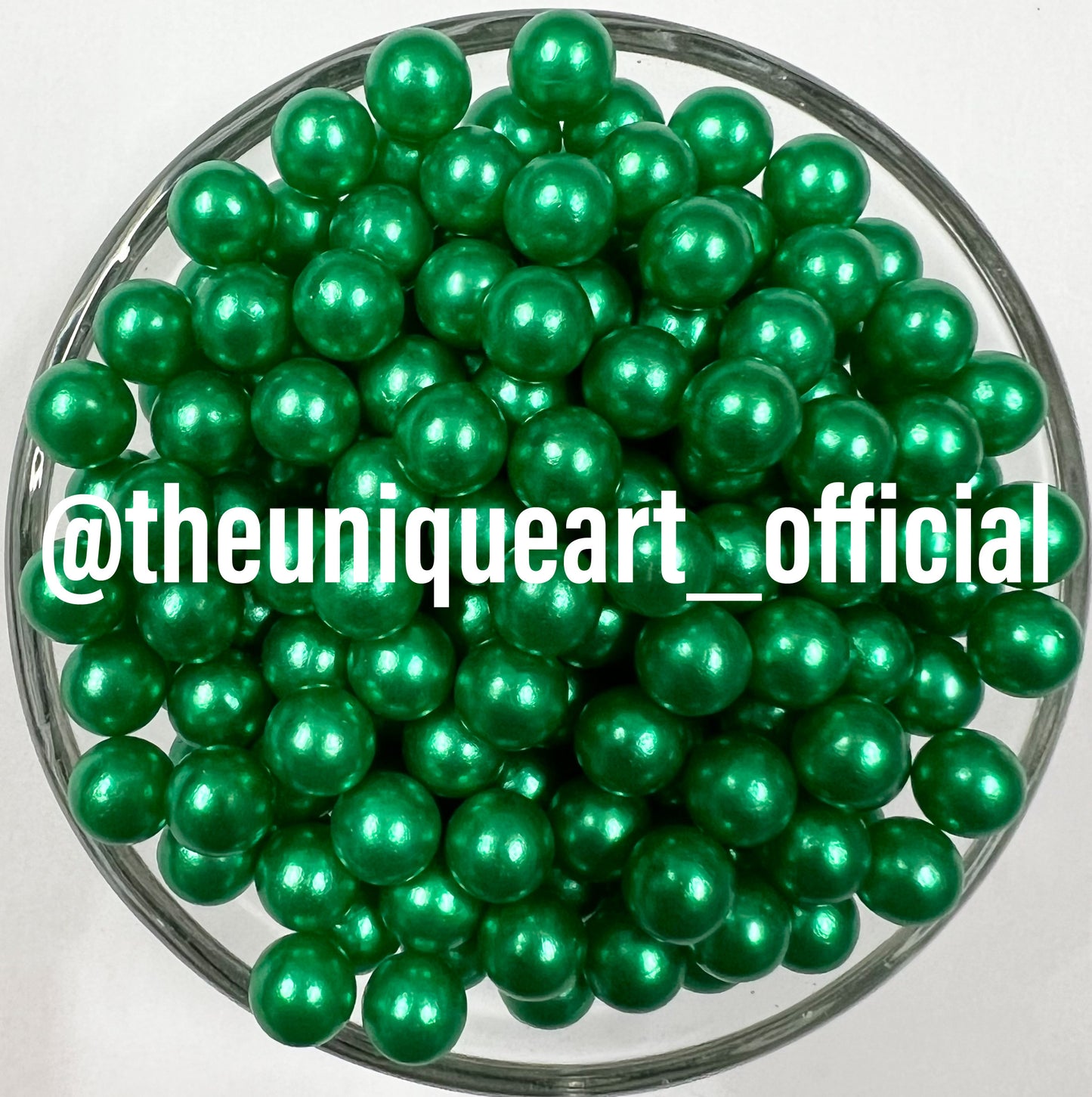 Green High Quality 6mm No Hole Beads