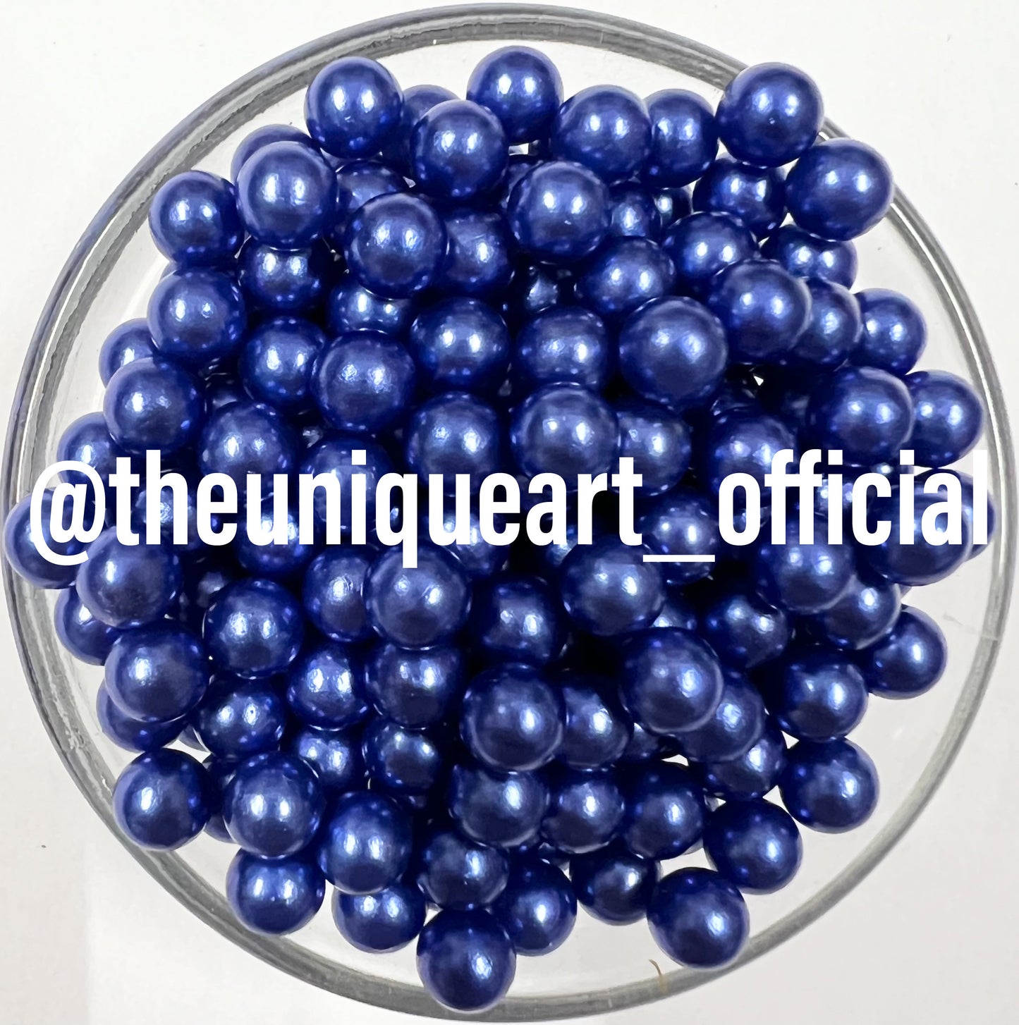 Blue High Quality 6mm No Hole Beads