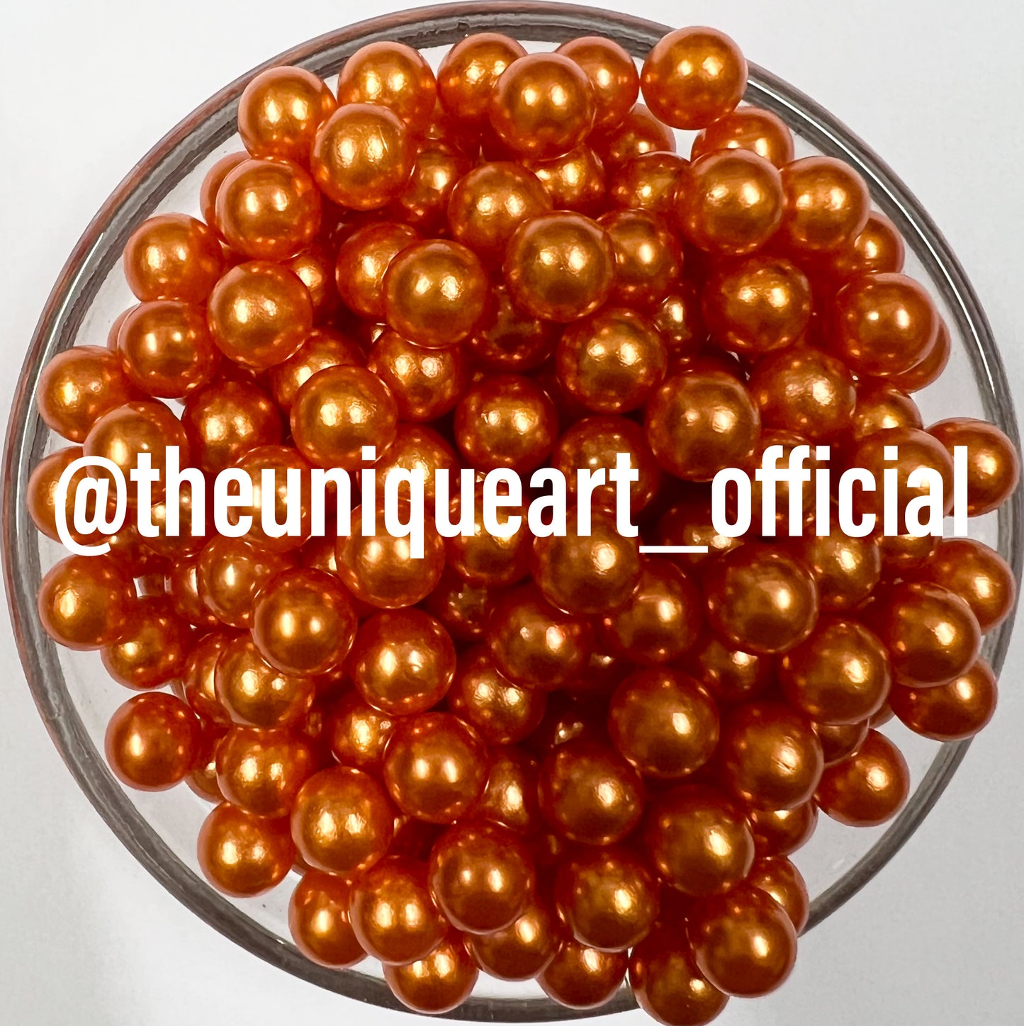 Orange High Quality 6mm No Hole Beads