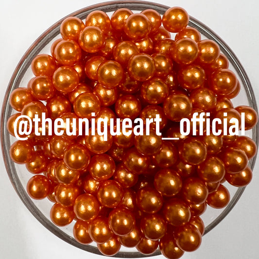 Orange High Quality 6mm No Hole Beads