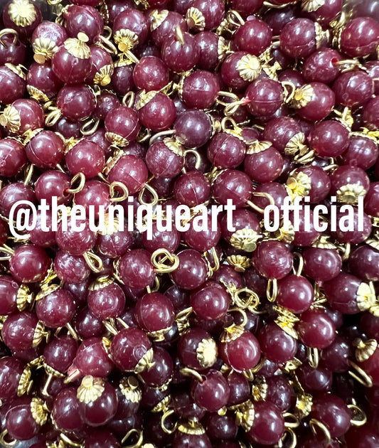 Maroon Round 8mm