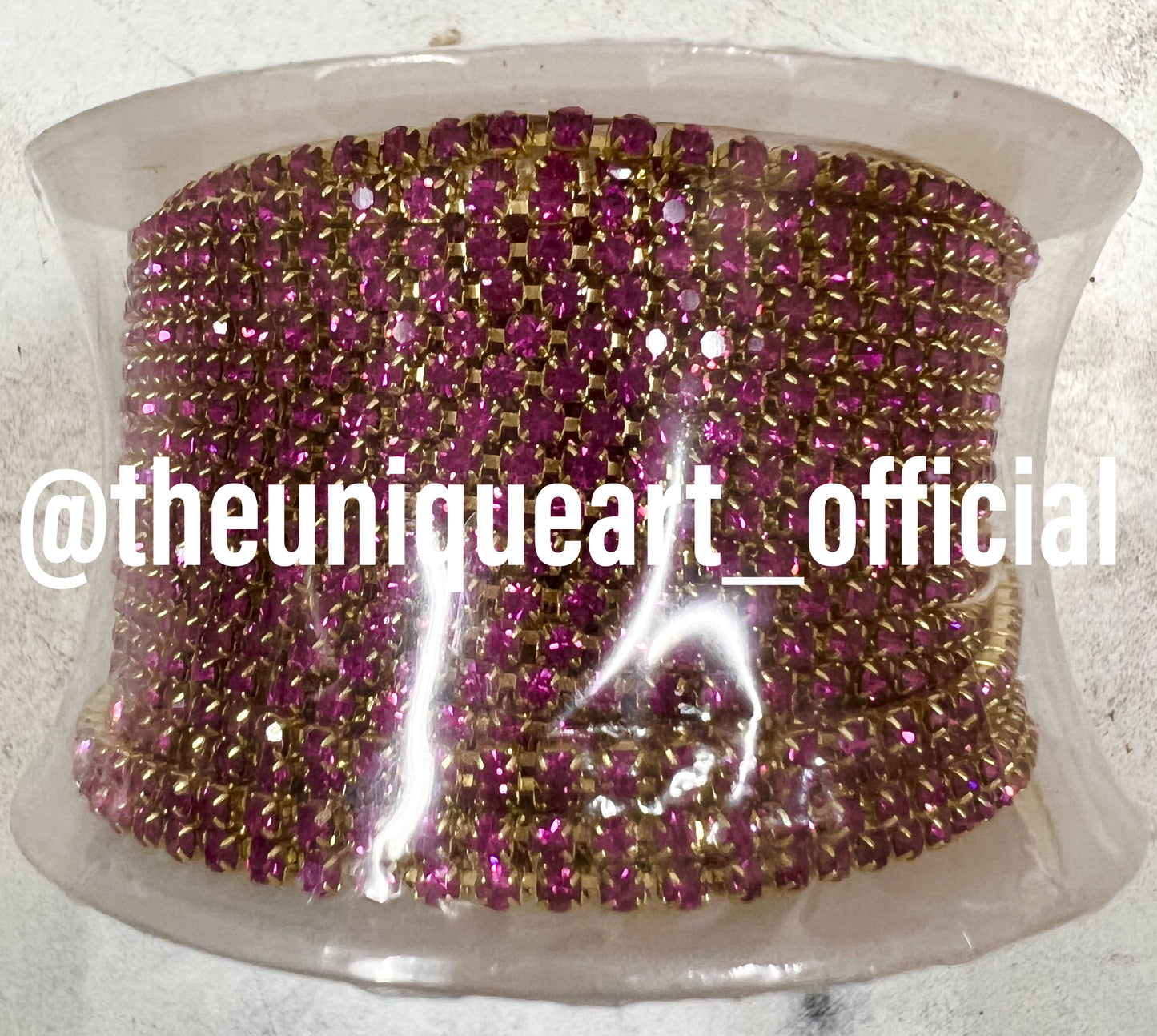 Rani / Dark Pink Stone Chain