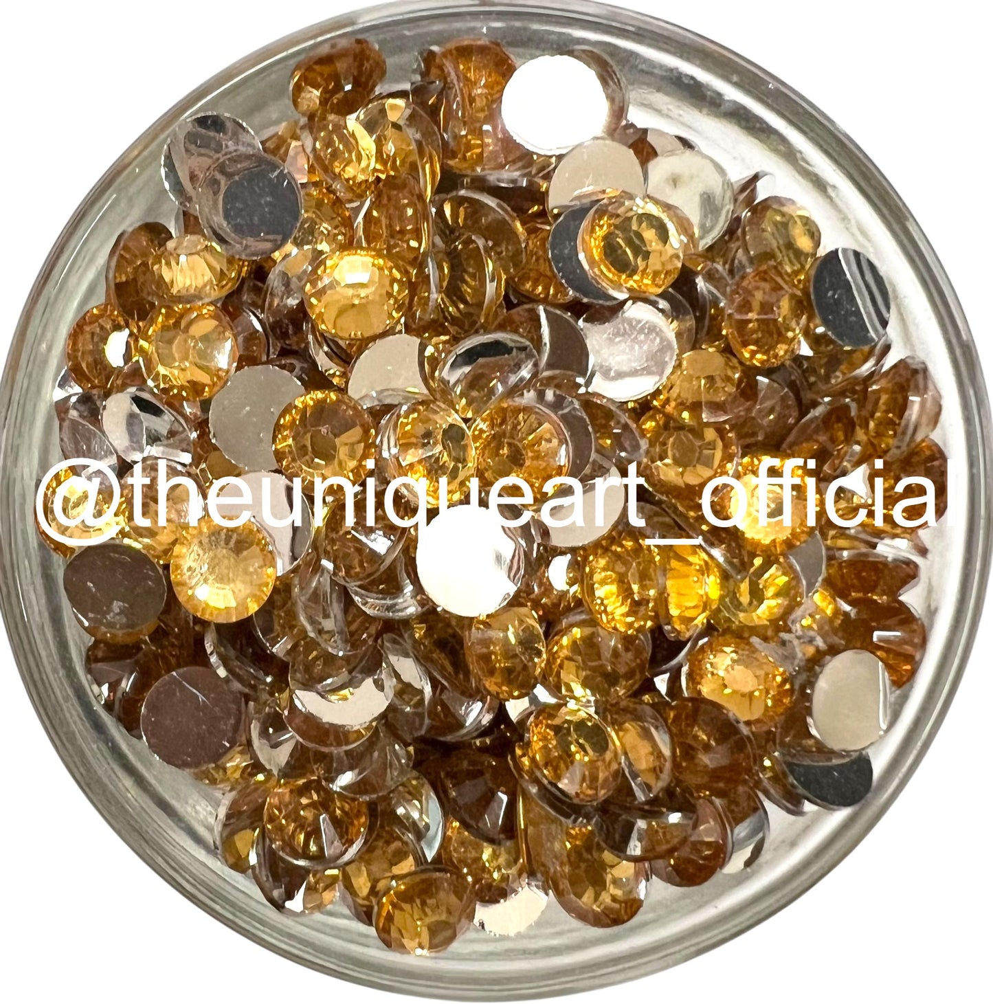 6mm Golden Resin Beads