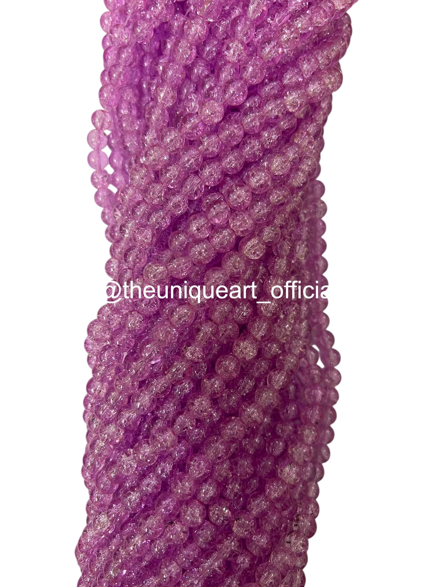 Pastel Light Rani Crackle Glass Beads 8mm