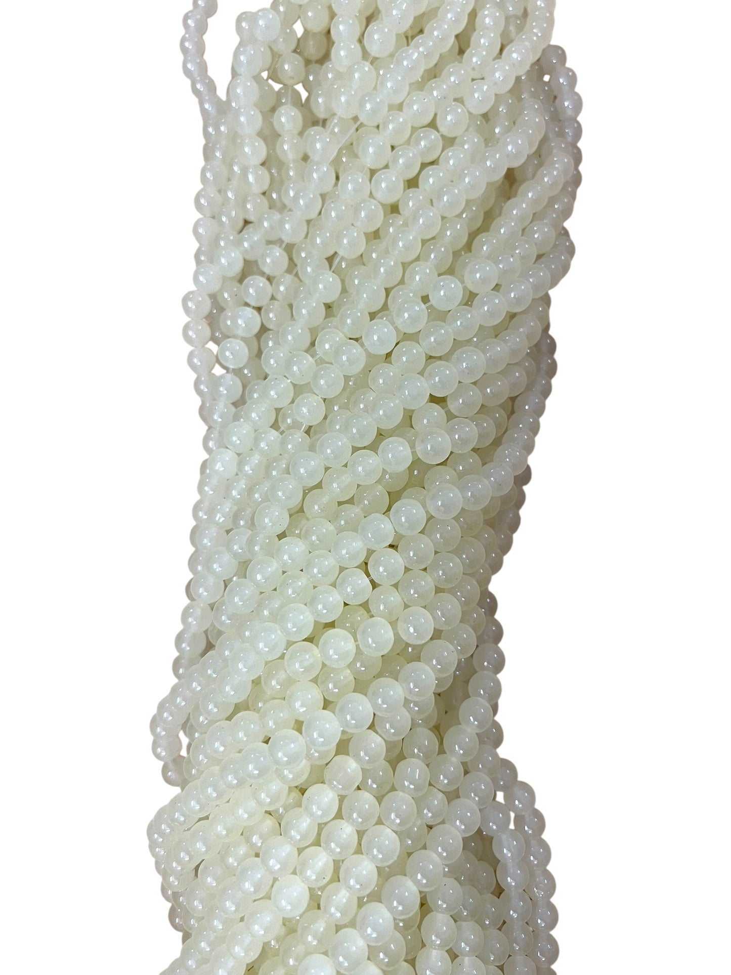 Cream Jelly Beads 8mm