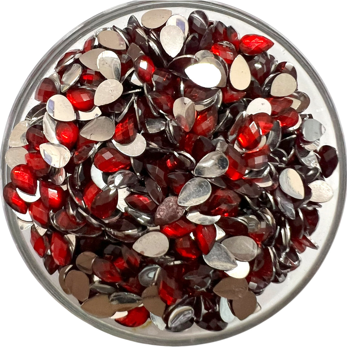 Red 4x6mm Drop For Jewellery Making Art & Craft Work