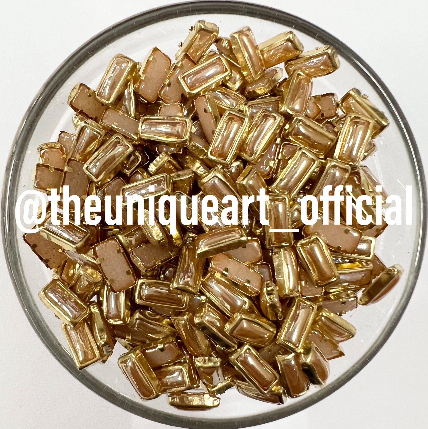 Rectangle 3x7mm Ceramic Golden