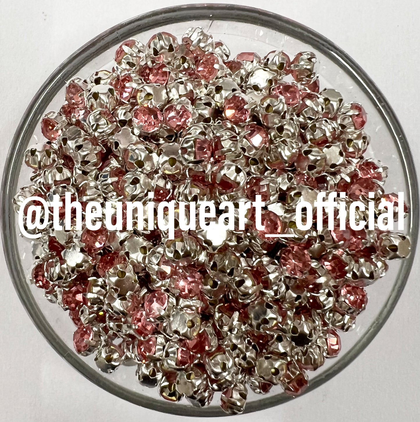 Pink Small Round Clip Stones