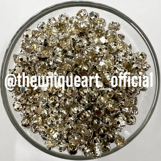 Light Golden Small Round Clip Stones