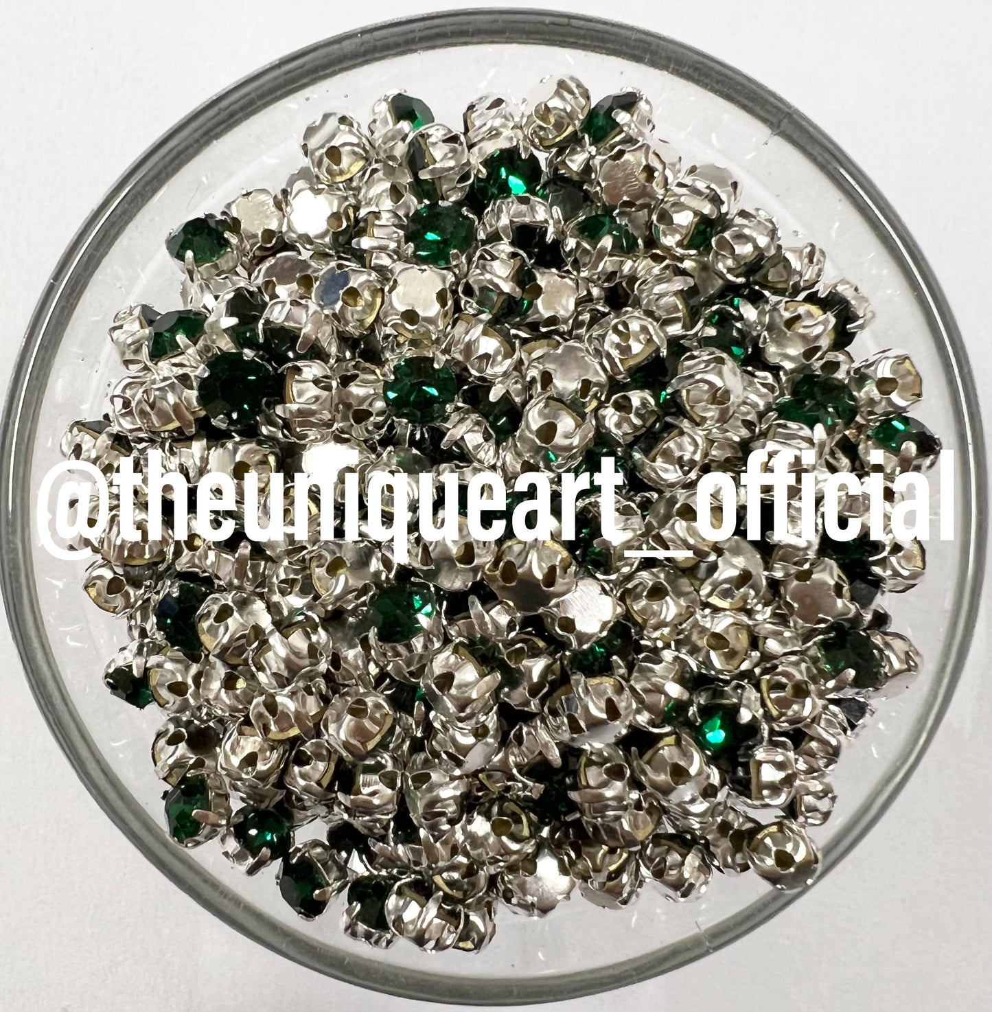 Green Small Round Clip Stones