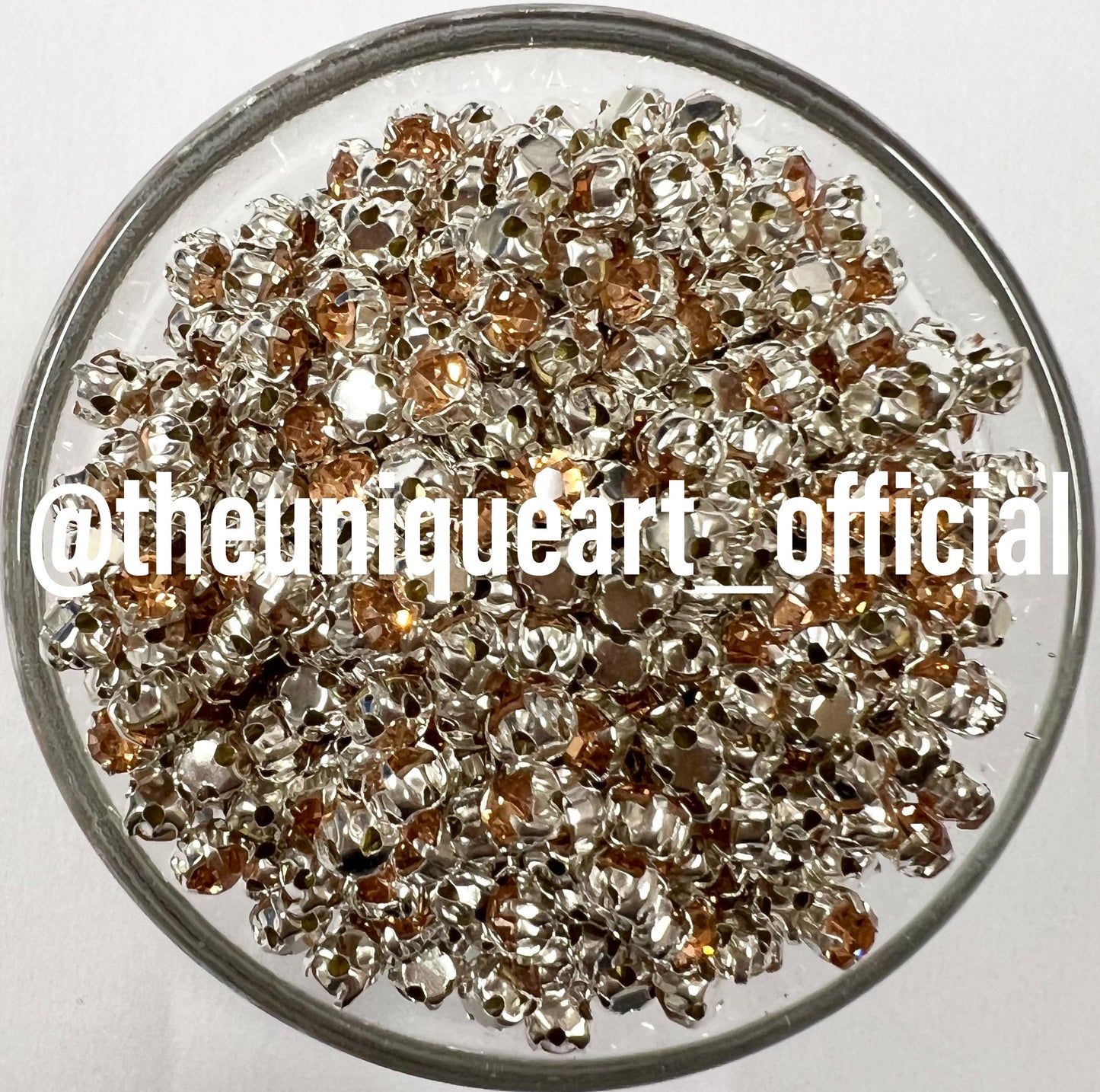 Peach Small Round Clip Stones