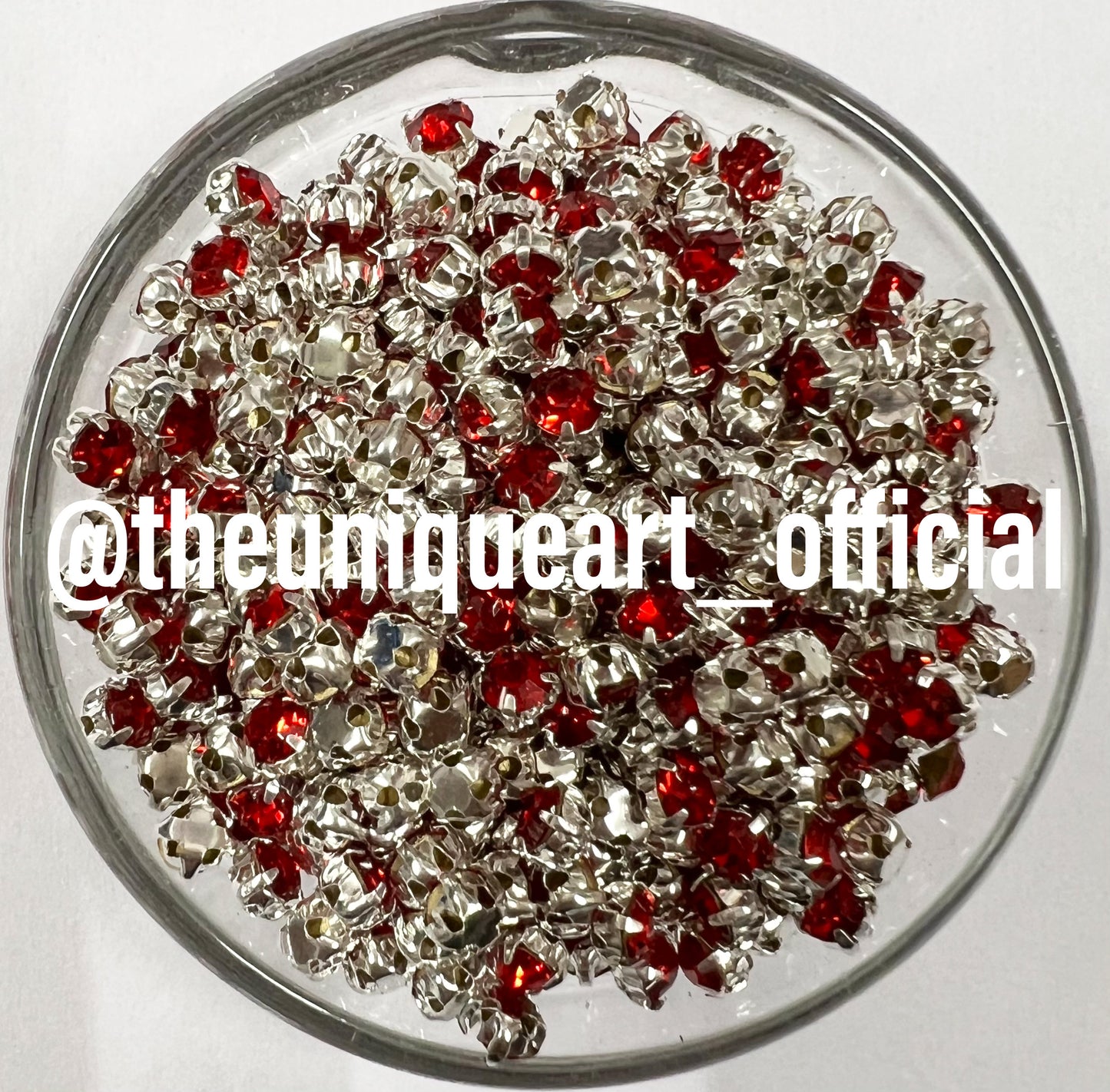 Red Small Round Clip Stones