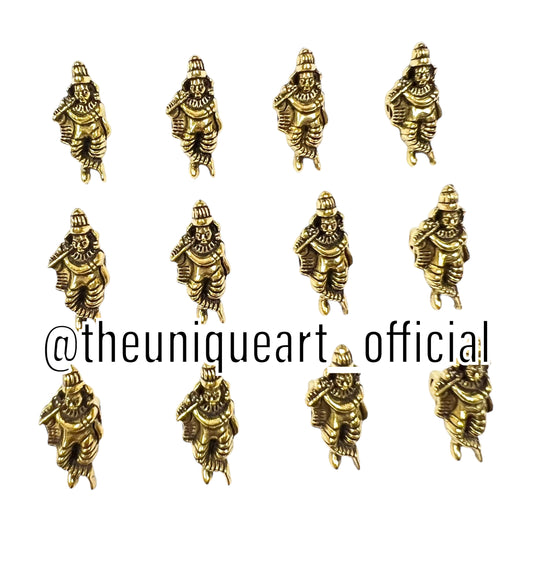 Gold Krishna Metal Charm