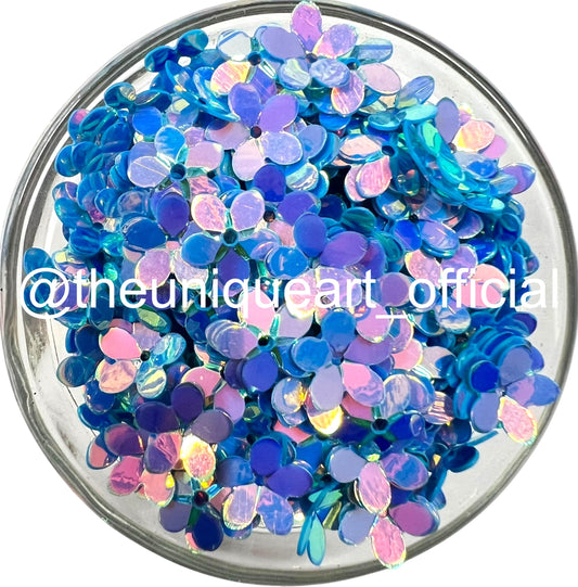 Light Blue Rainbow Flower Sequence