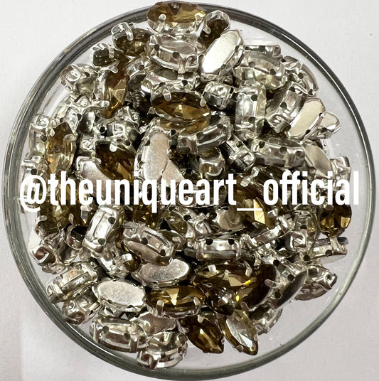 Golden Eye Clip Stone 10x5mm