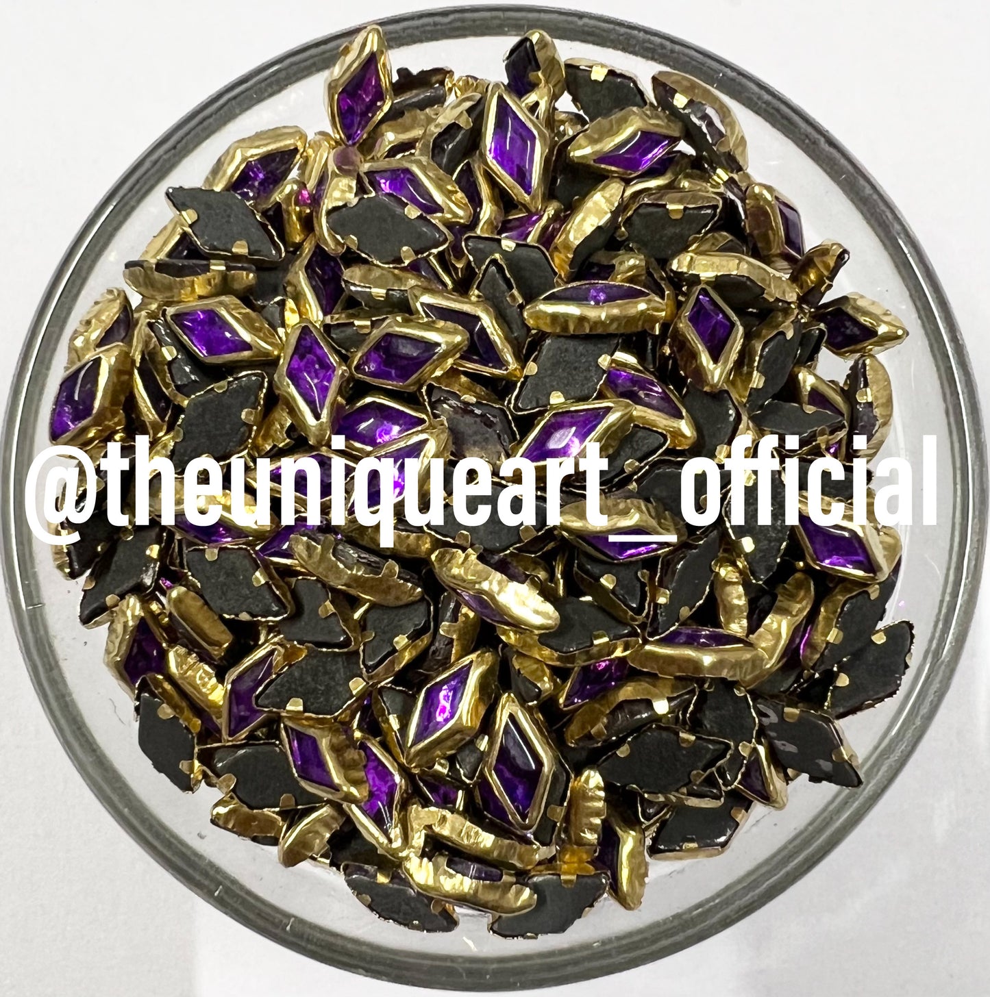 Purple 8x4 Diamond Glass