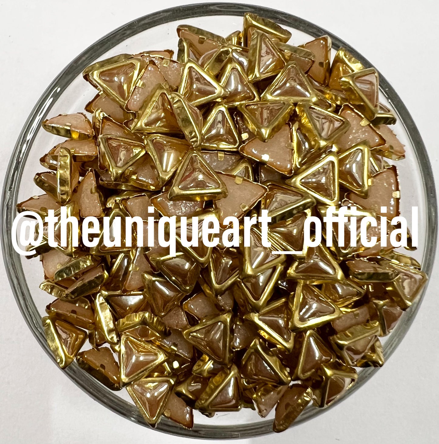 Triangle 6x6x6 Ceramic Golden
