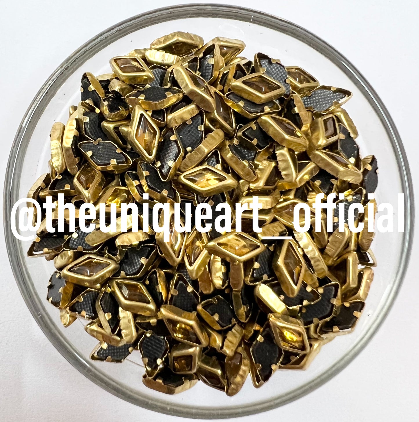 Diamond 4x8mm Golden Glossy