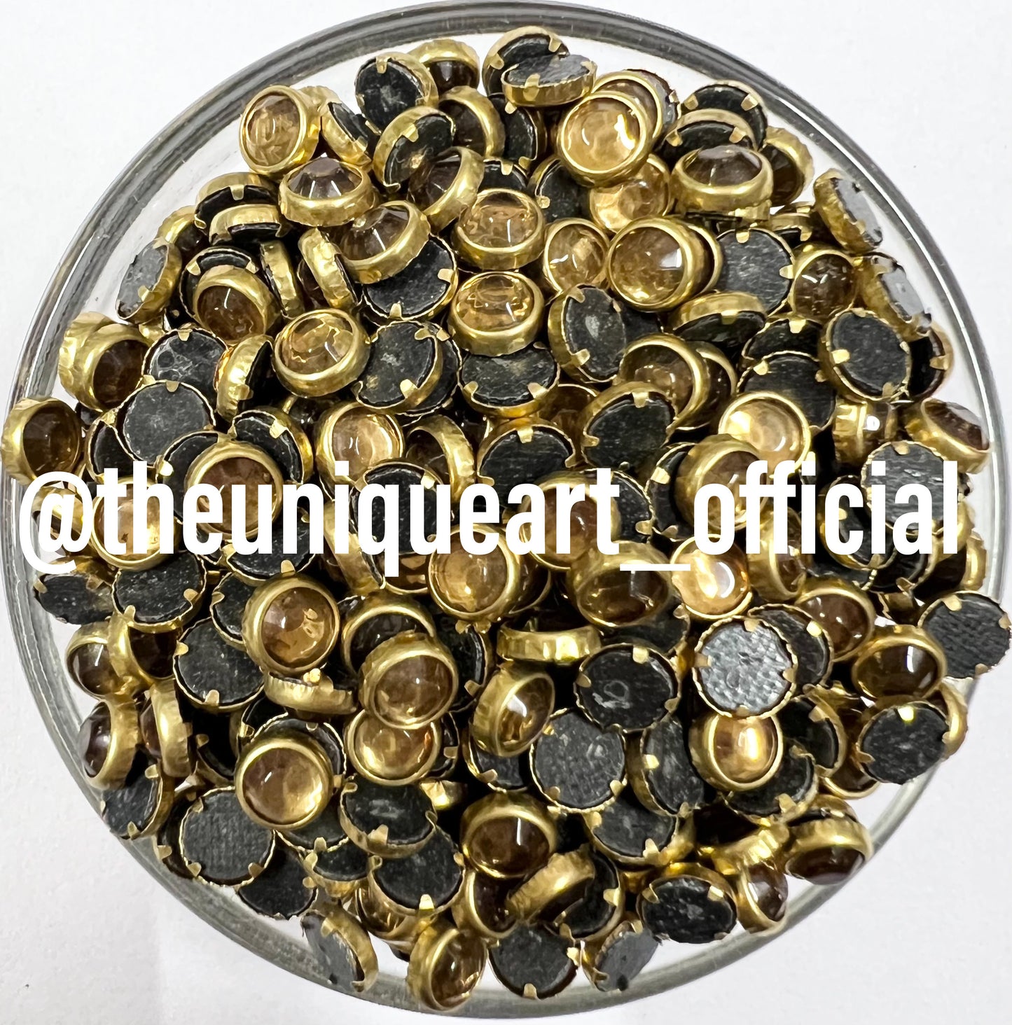 Round 5mm Golden Glossy