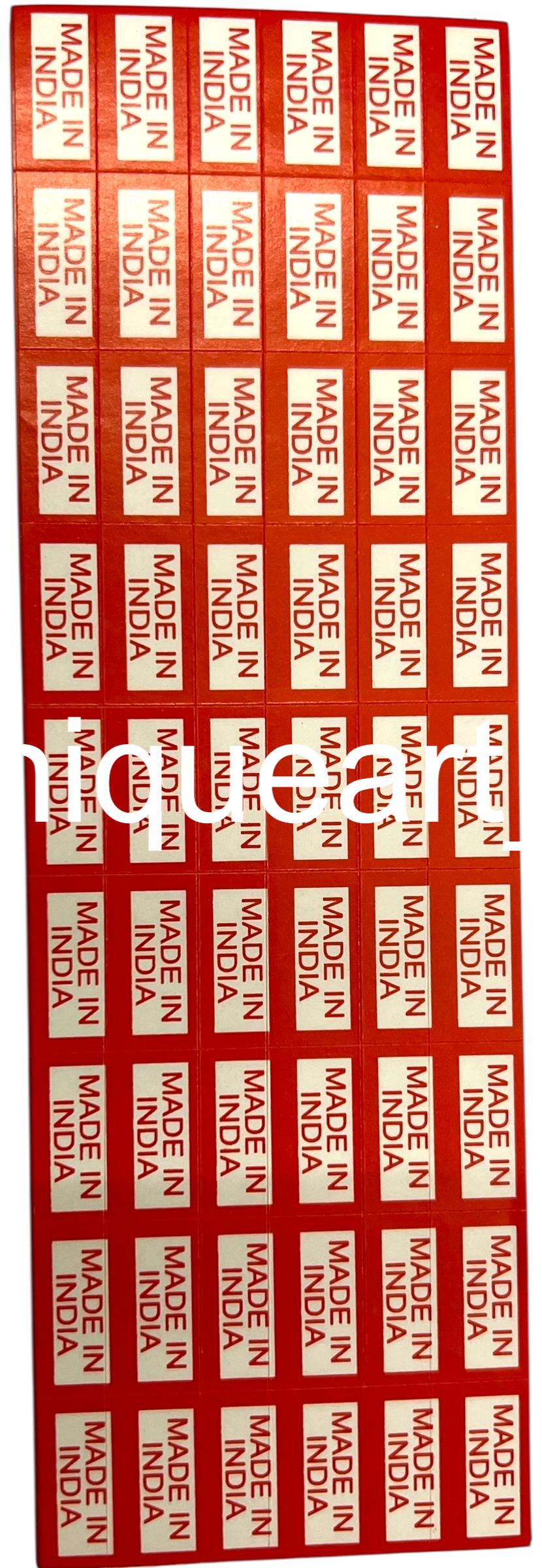 Made In India Sticker 54 Pieces per Sheet