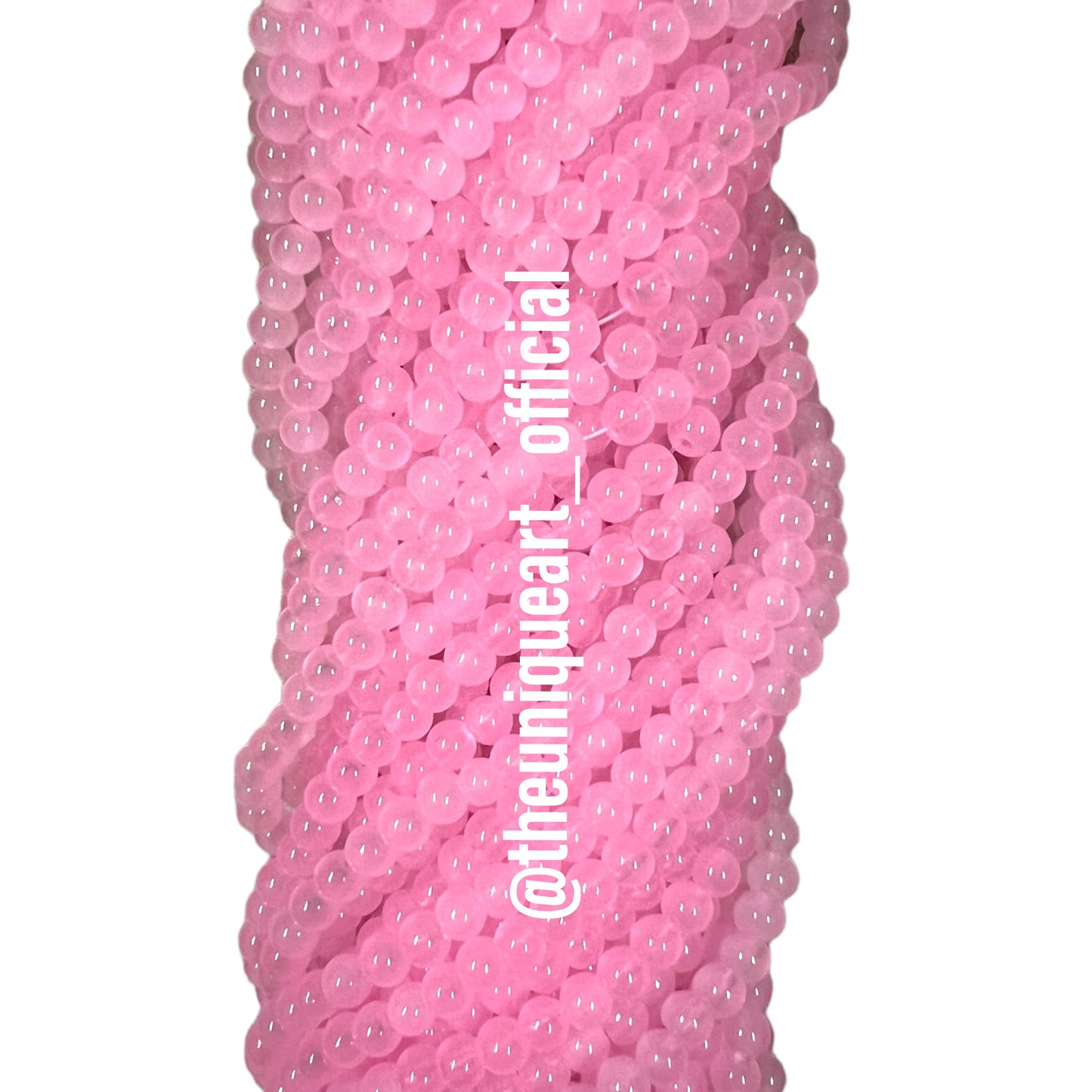 Light Pink Glass Jelly Beads