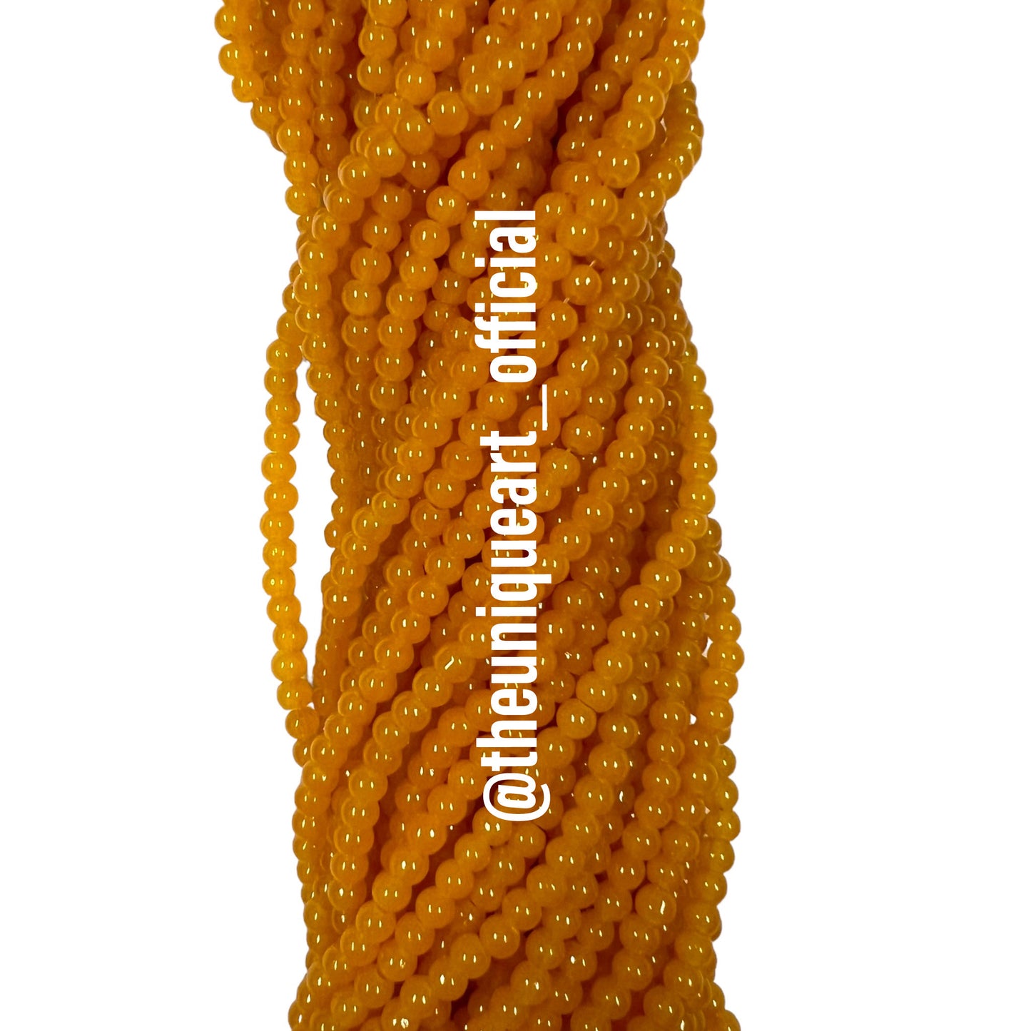 Yellow Glass Jelly Beads
