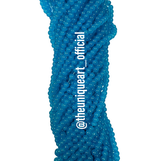 Light Blue Glass Jelly Beads