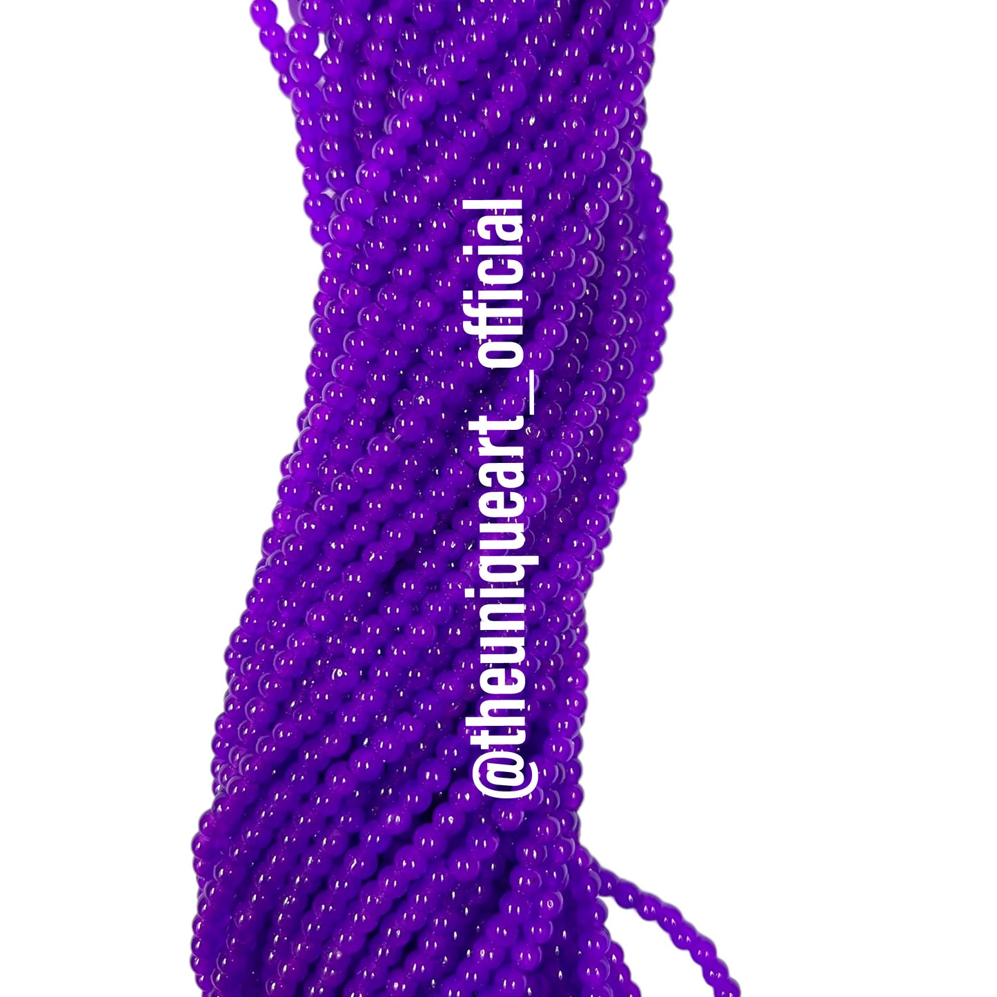 Purple Glass Jelly Beads