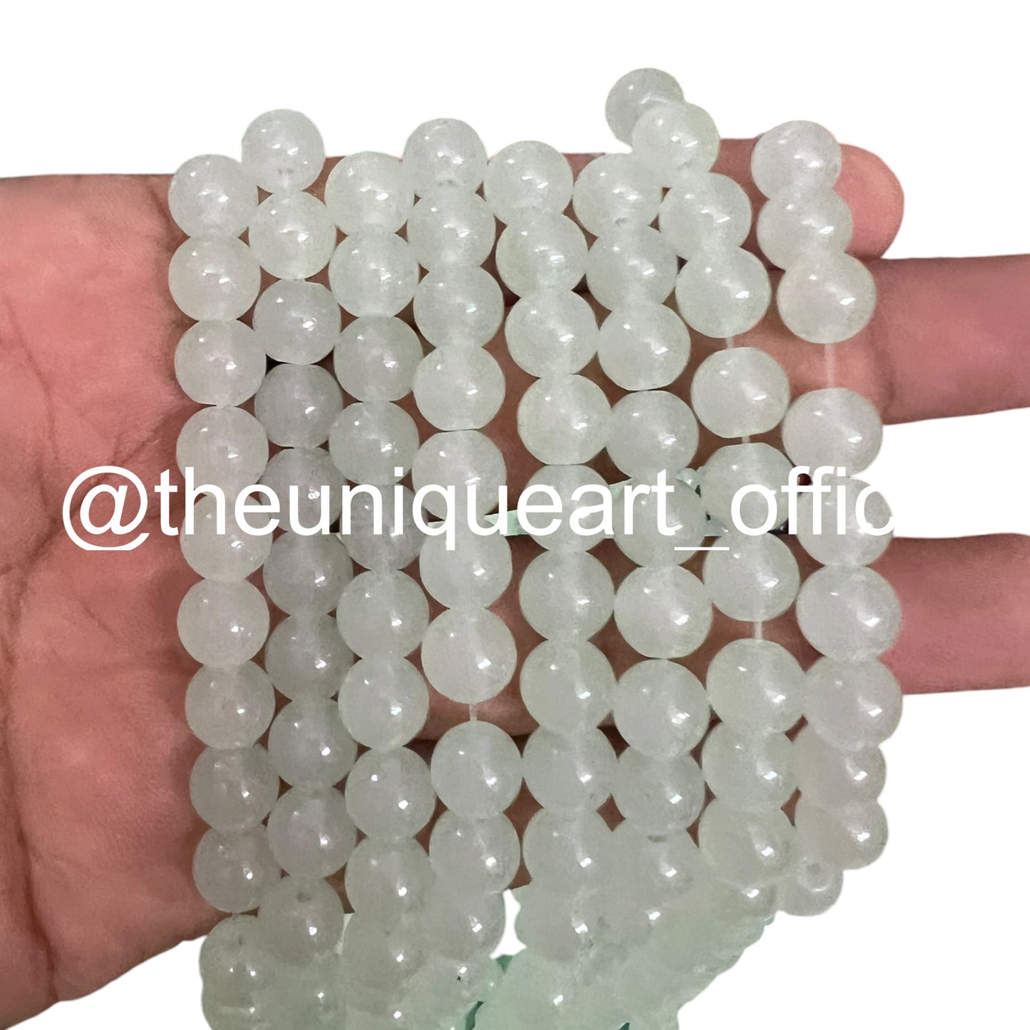 Mint Green Jelly Beads 8mm