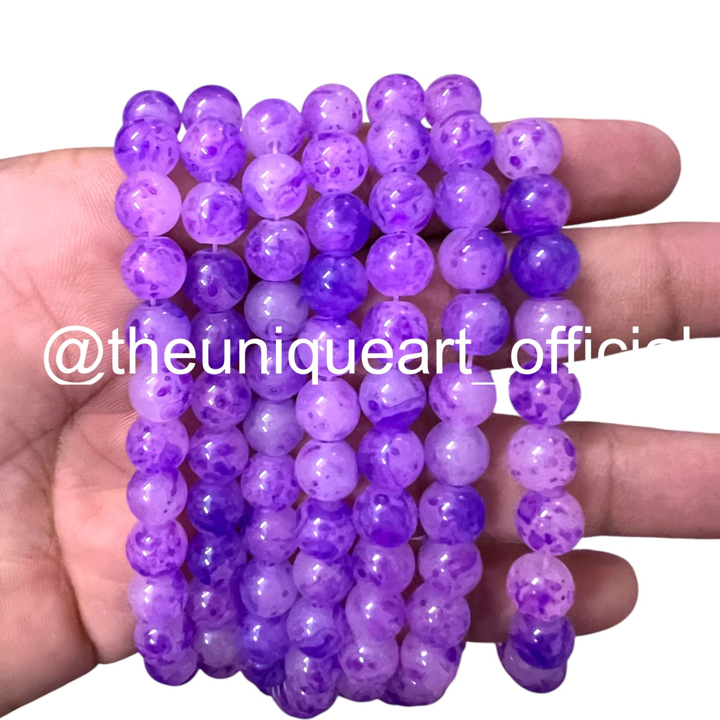 Milky Purple Jelly Beads 8mm