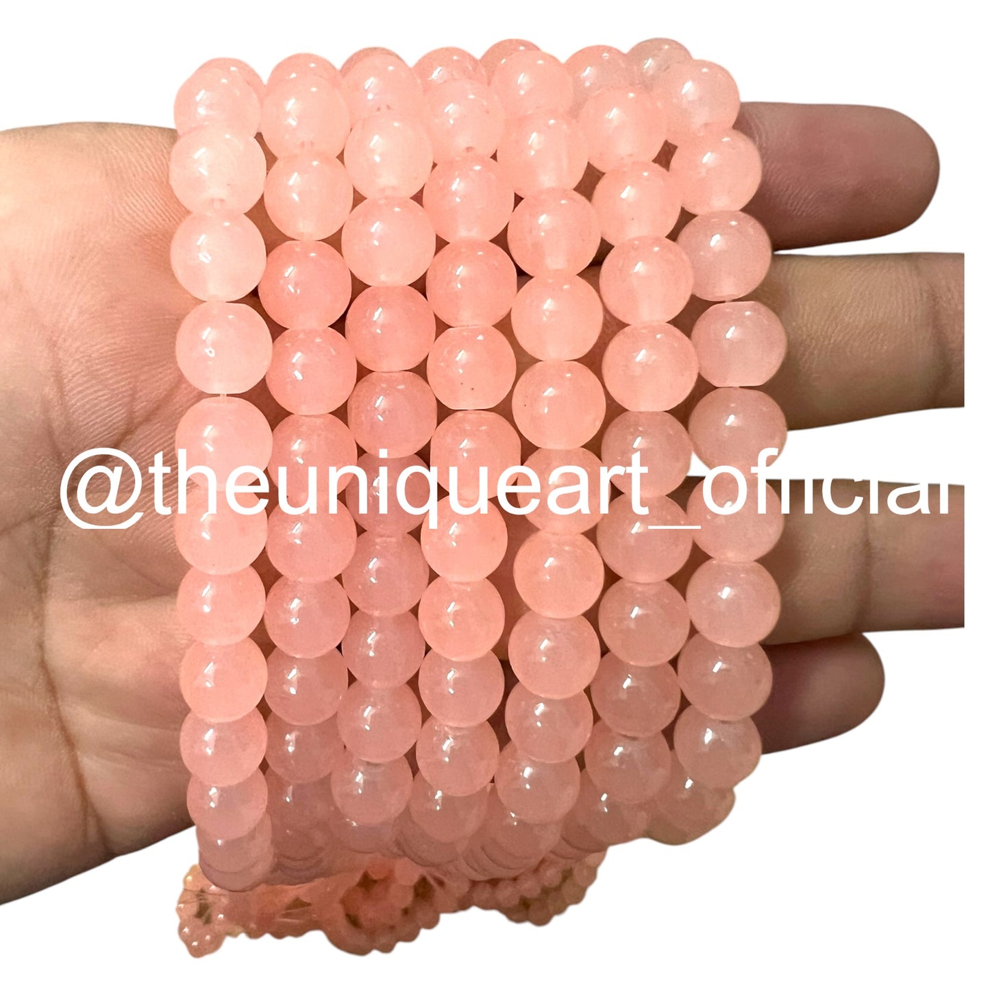 Peach Jelly Beads 8mm