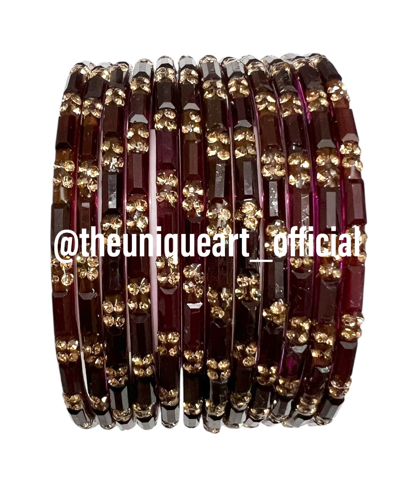 Wine Srivali Glass Bangles