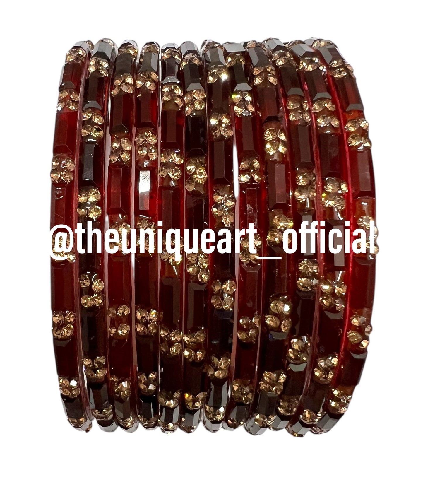 Mehroon Srivali Glass Bangles