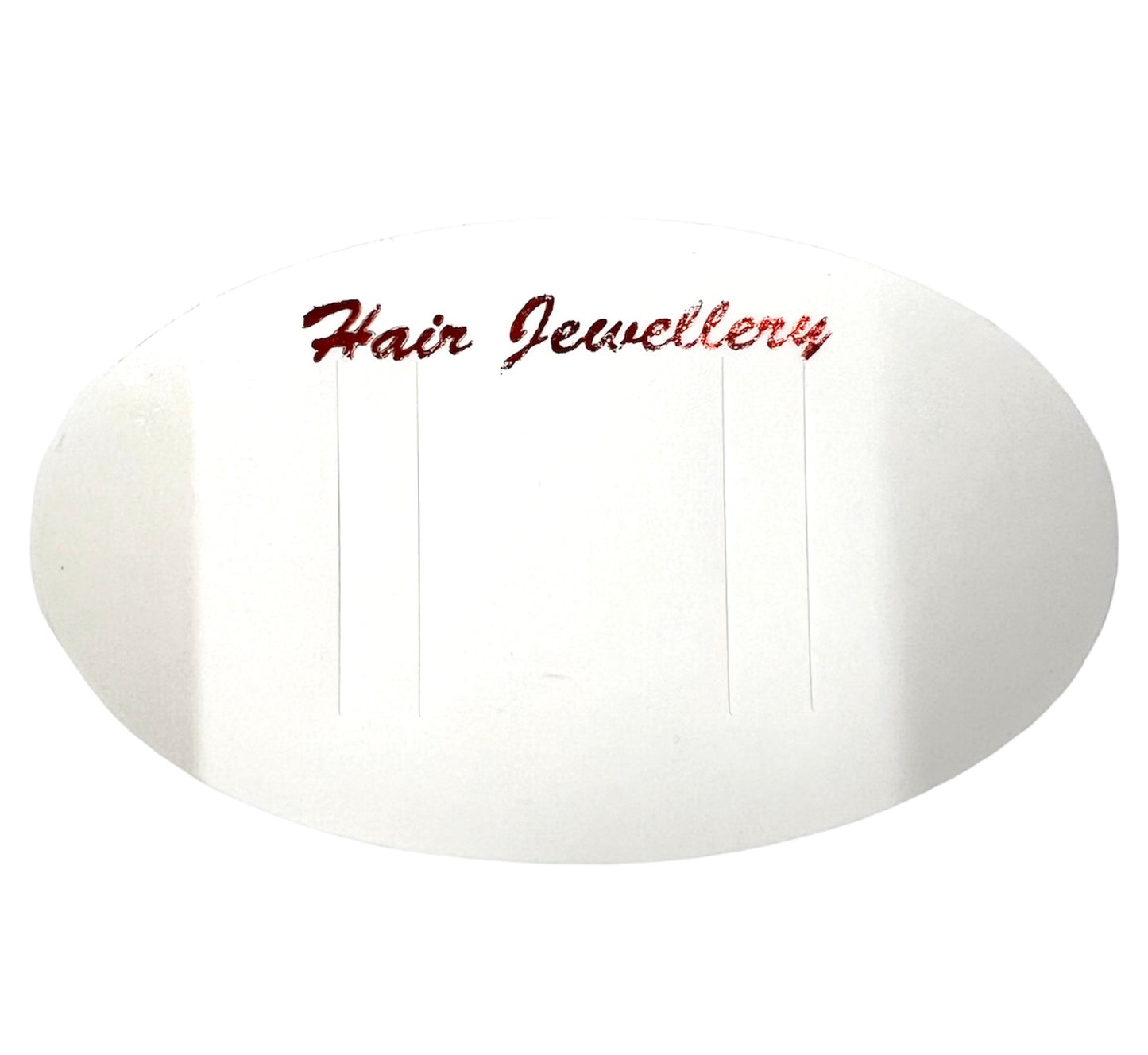 Medium White Oval Card