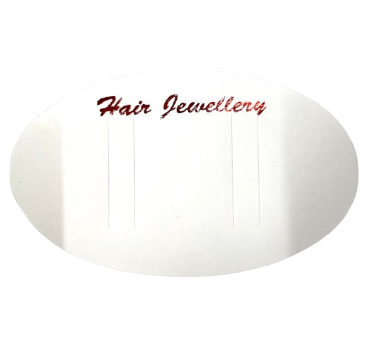 Medium White Oval  Card