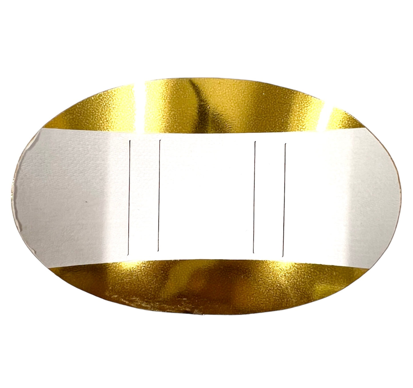 Oval Golden & White Card