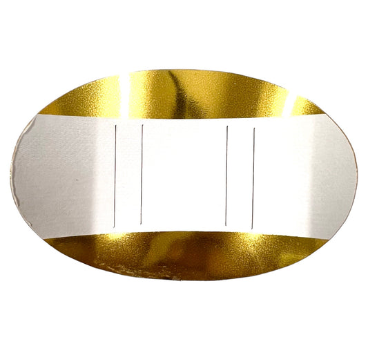 Oval Golden & White Card