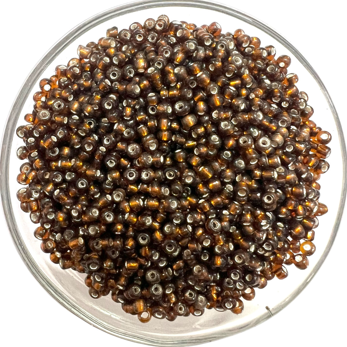 Shiny brown sugar seed beads for traditional Aari embroidery and bridal jewellery making