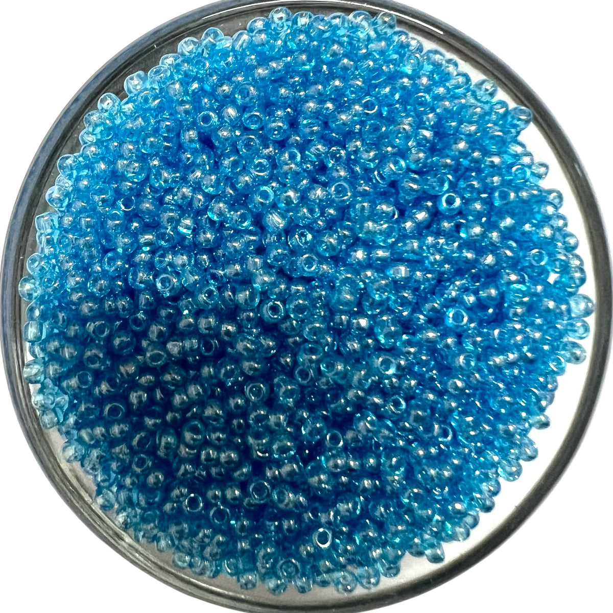 Light Blue Luster Sugar Beads for Jewellery Making & Aari Work