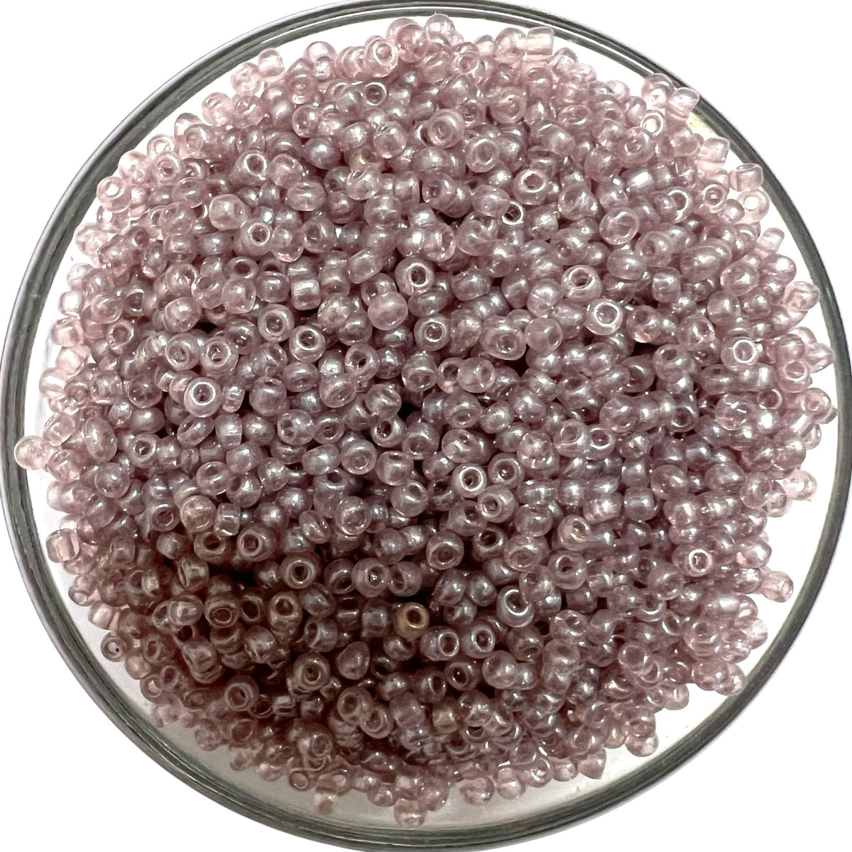 Shiny light purple sugar seed beads for traditional Aari embroidery and bridal jewellery making