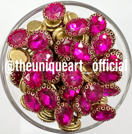 Dark Pink / Rani 8x10 Oval