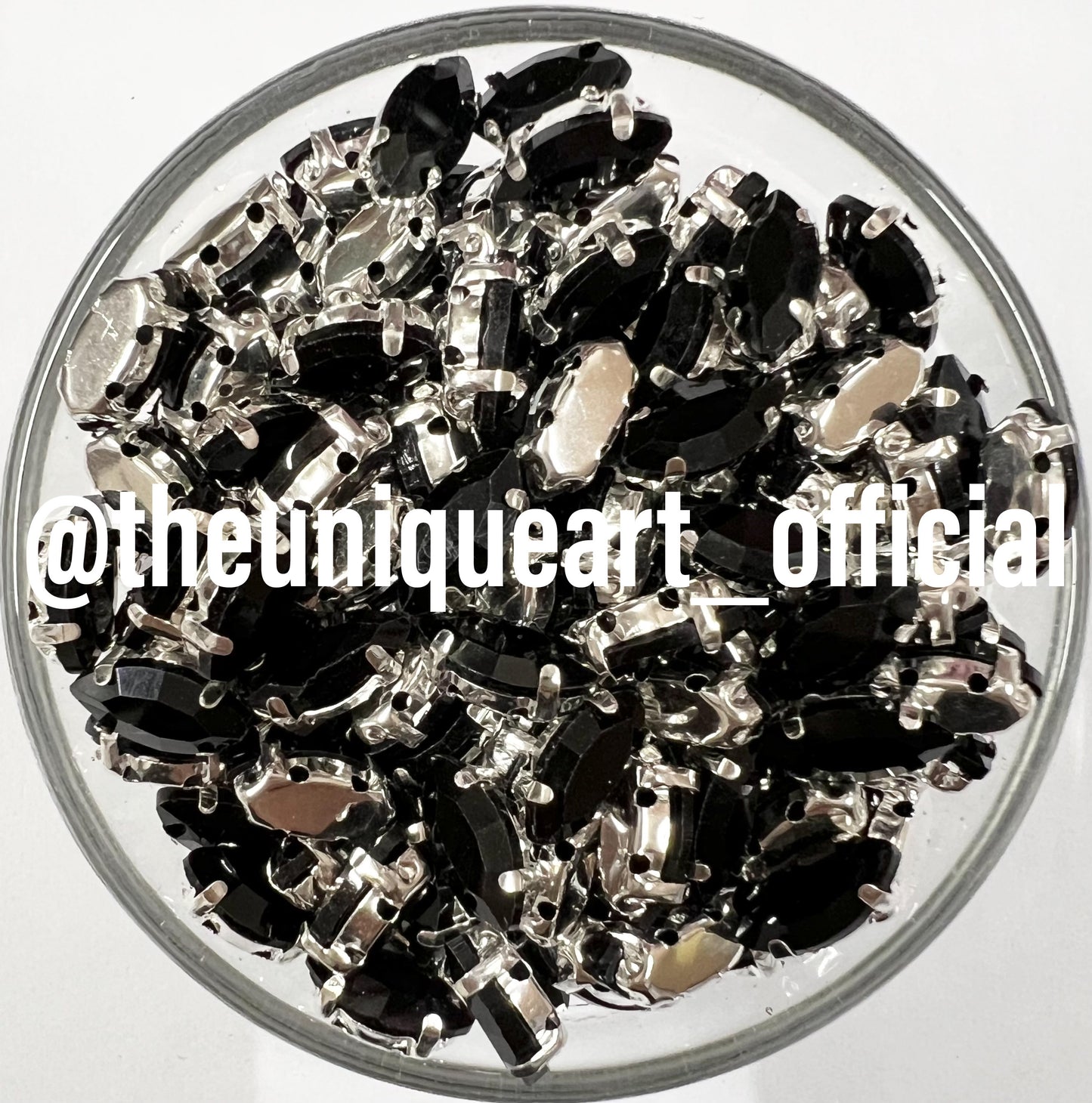 Black Eye Clip Stone 10x5mm