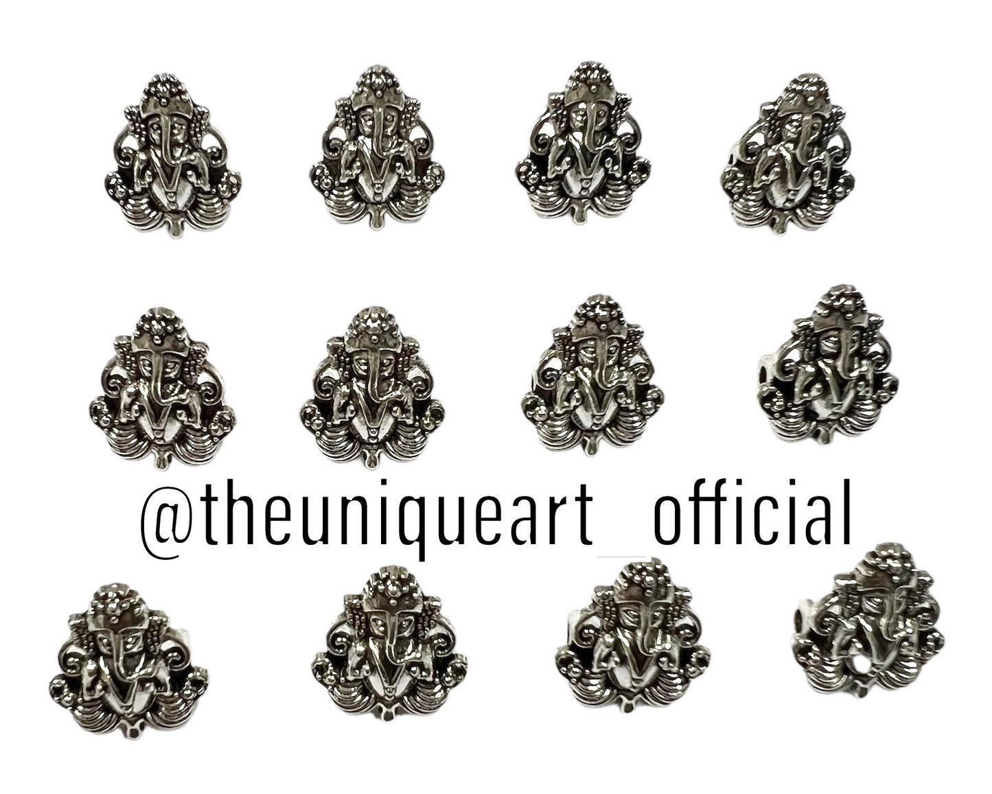 Silver Ganesh Metal Charm